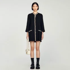 Sandro Paris Vestidos<Vestido De Tweed