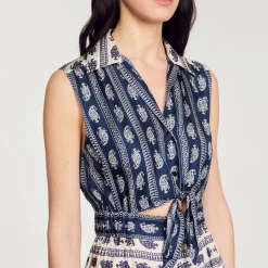 Sandro Paris Vestidos<Vestido Largo Con Estampado Paisley