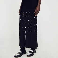 Sandro Paris Vestidos<Vestido Largo Con Flecos