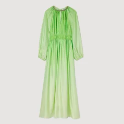 Sandro Paris Vestidos<Vestido Largo Con Strass En El Cuello