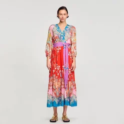 Sandro Paris Vestidos<Vestido Largo Cruzado