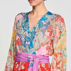 Sandro Paris Vestidos<Vestido Largo Cruzado