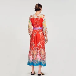 Sandro Paris Vestidos<Vestido Largo Cruzado