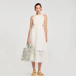 Sandro Paris Vestidos<Vestido Largo De Lino