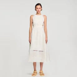 Sandro Paris Vestidos<Vestido Largo De Lino