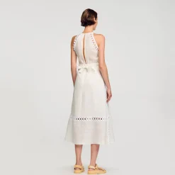 Sandro Paris Vestidos<Vestido Largo De Lino