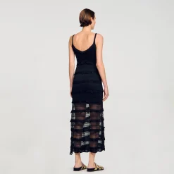 Sandro Paris Vestidos<Vestido Largo De Punto