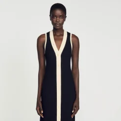 Sandro Paris Vestidos<Vestido Largo De Punto