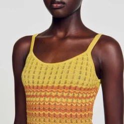 Sandro Paris Vestidos<Vestido Largo De Punto