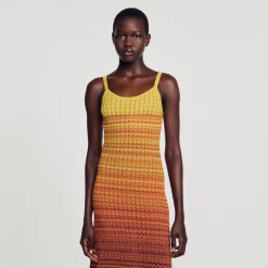Sandro Paris Vestidos<Vestido Largo De Punto
