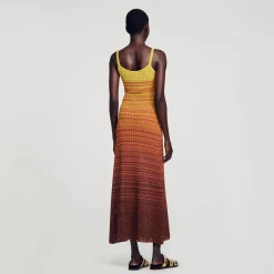 Sandro Paris Vestidos<Vestido Largo De Punto