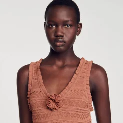 Sandro Paris Vestidos<Vestido Largo De Punto