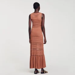 Sandro Paris Vestidos<Vestido Largo De Punto