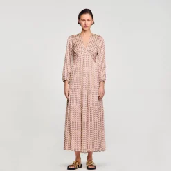 Sandro Paris Vestidos<Vestido Largo Estampado