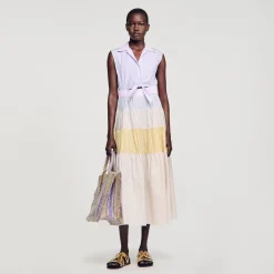 Sandro Paris Vestidos<Vestido Largo Patchwork