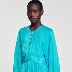 Sandro Paris Vestidos<Vestido Largo Satinado