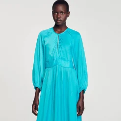 Sandro Paris Vestidos<Vestido Largo Satinado