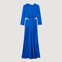 Sandro Paris Vestidos<Vestido Largo Satinado