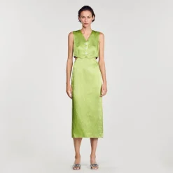 Sandro Paris Vestidos<Vestido Midi 2 En 1