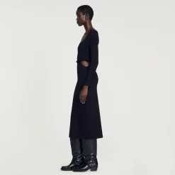 Sandro Paris Vestidos<Vestido Midi Calado