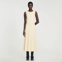 Sandro Paris Vestidos<Vestido Midi De Punto