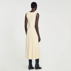 Sandro Paris Vestidos<Vestido Midi De Punto