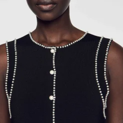 Sandro Paris Vestidos<Vestido Midi De Punto