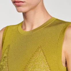 Sandro Paris Vestidos<Vestido Midi De Punto