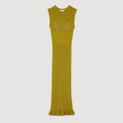 Sandro Paris Vestidos<Vestido Midi De Punto
