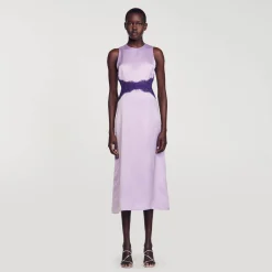 Sandro Paris Vestidos<Vestido Satinado