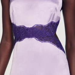 Sandro Paris Vestidos<Vestido Satinado