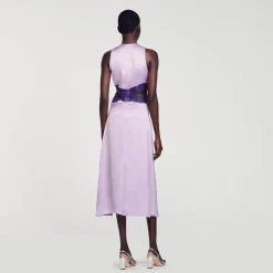 Sandro Paris Vestidos<Vestido Satinado